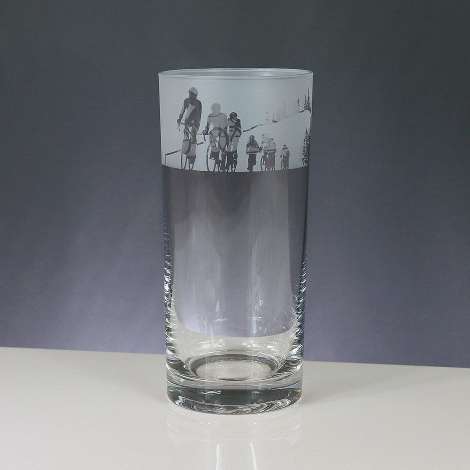 Cycling Themed Highball Tumbler Glass