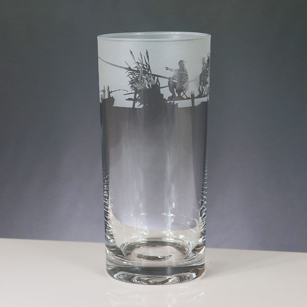 Fishing Themed Highball Tumbler Glass