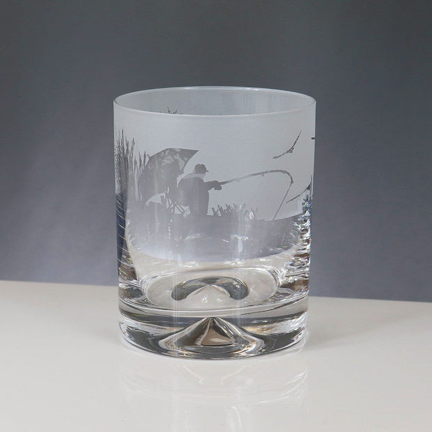 Fishing Themed Whisky Tumbler Glass