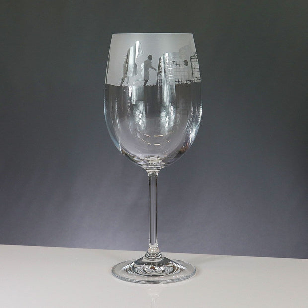 Football Themed Wine Glass