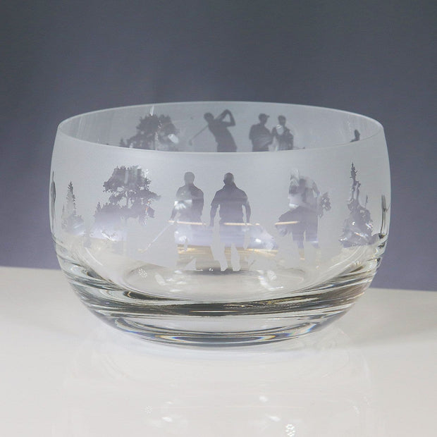 Golf Themed Crystal Snack Bowl