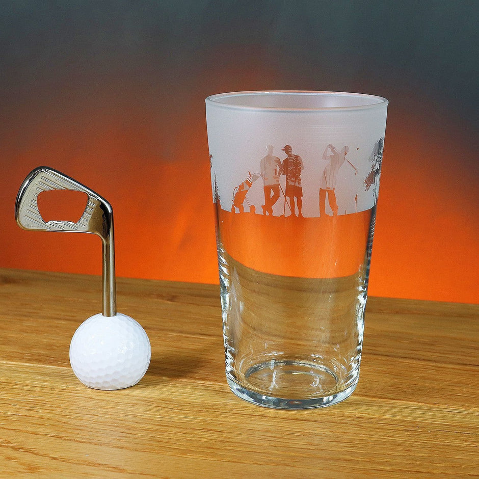 Golf Themed Pint Glass