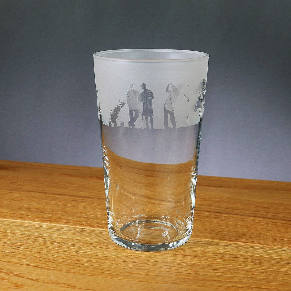 Golf Themed Pint Glass