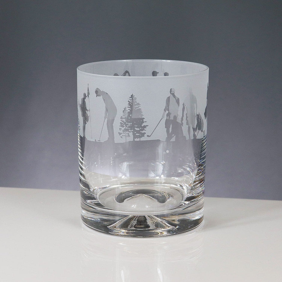 Golf Themed Whisky Tumbler Glass