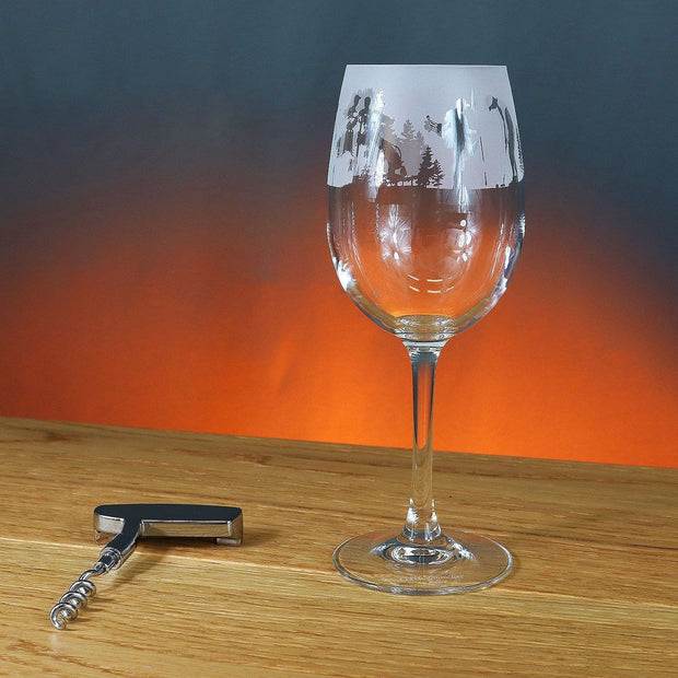 Golf Themed Wine Glass
