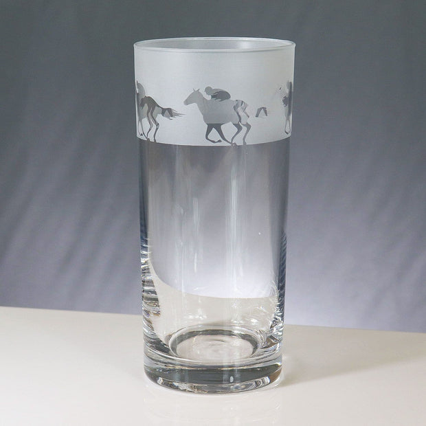 Horse Racing Themed Highball Tumbler Glass