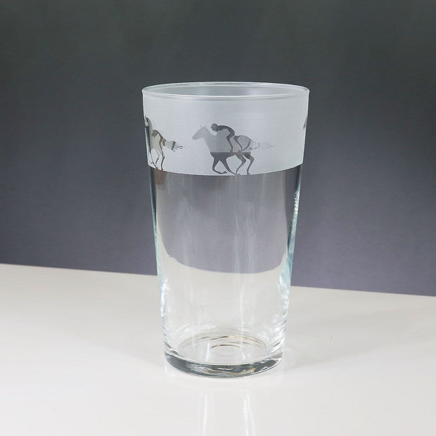 Horse Racing Themed Pint Glass