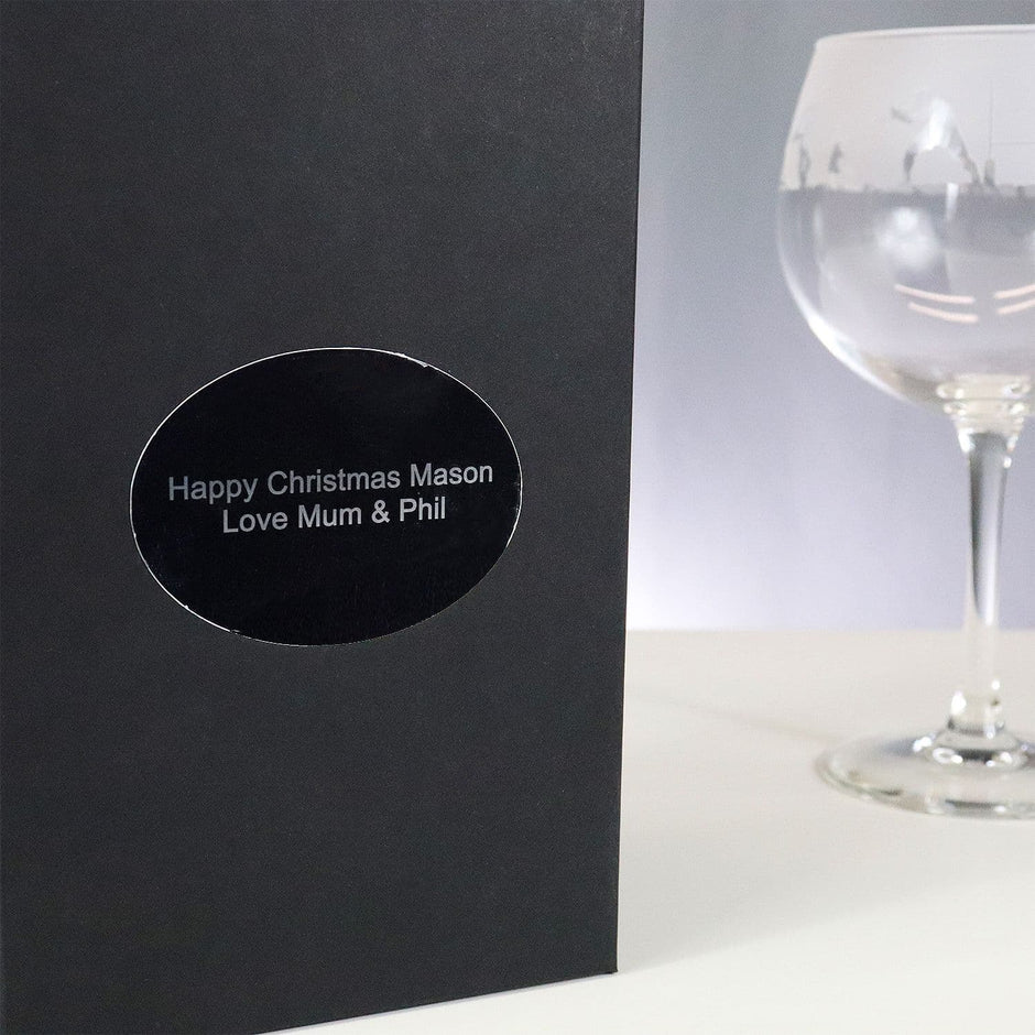 Horse Racing Themed Wine Glass