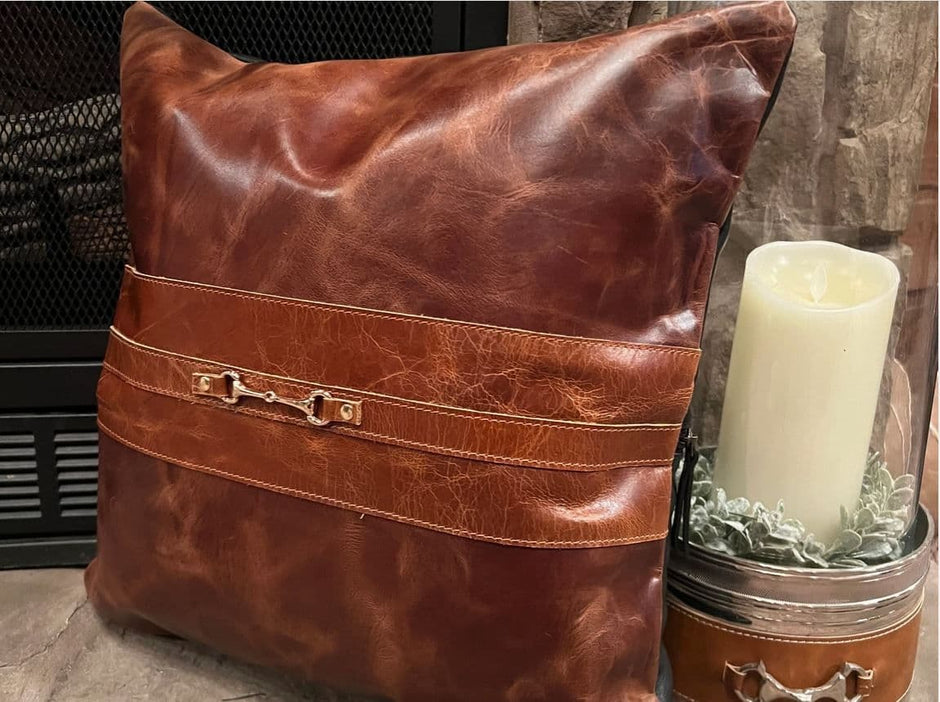 Leather Equestrian Snaffle Bit Cushion