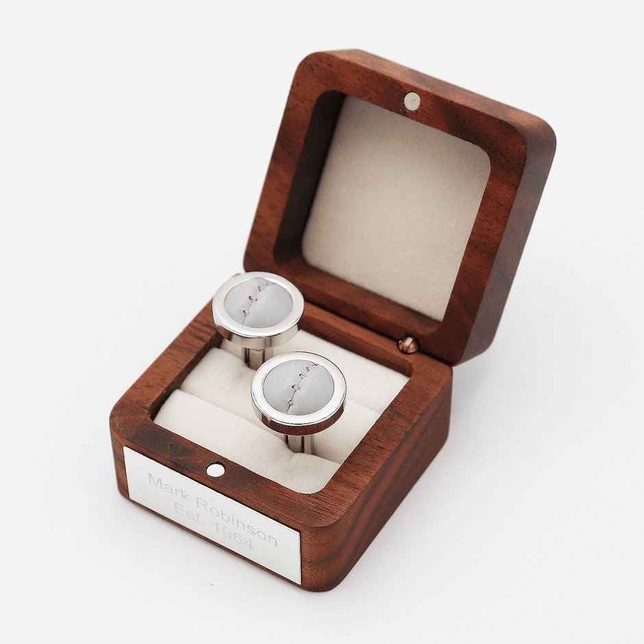 Personalised Football Leather Cufflinks