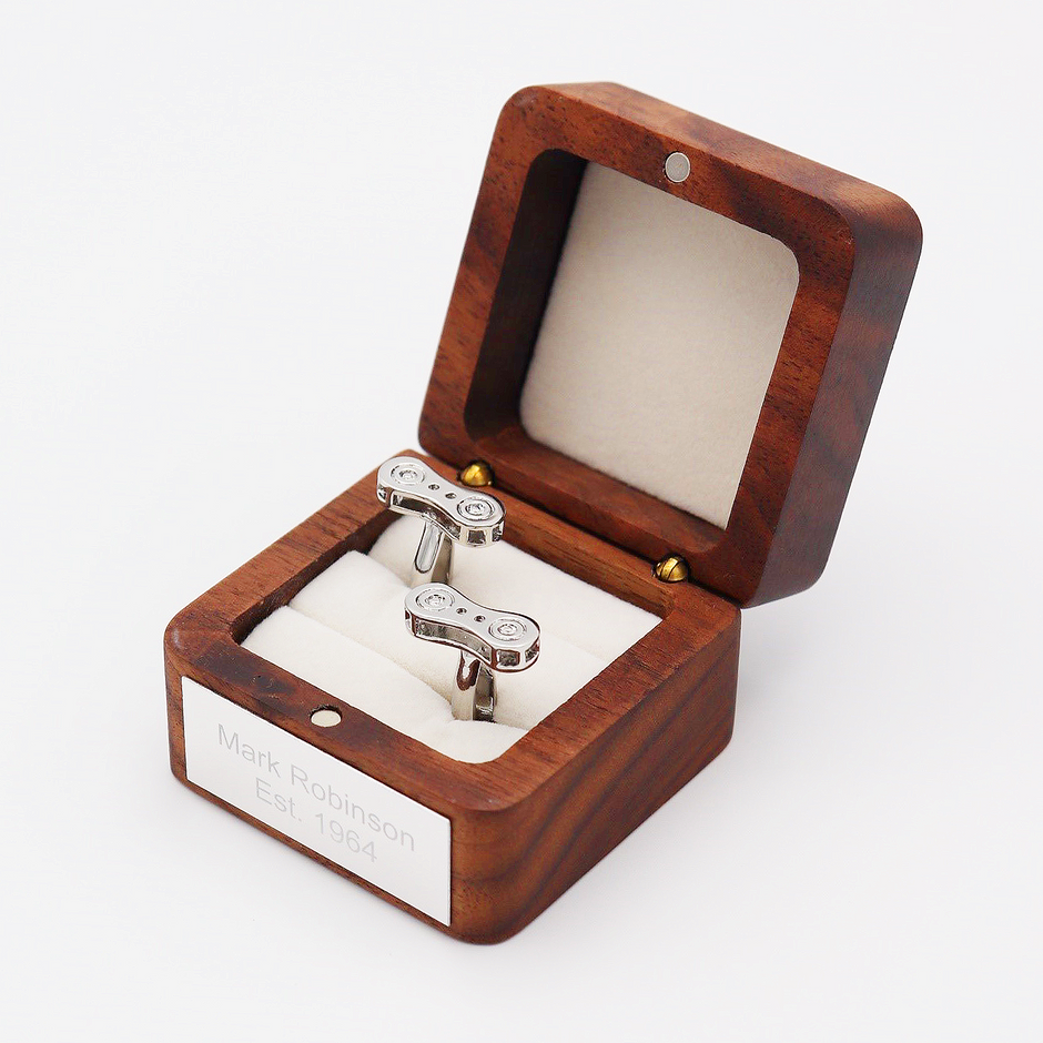 Personalised Bicycle Chain Link Cufflinks