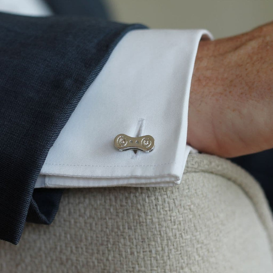 Personalised Bicycle Chain Link Cufflinks