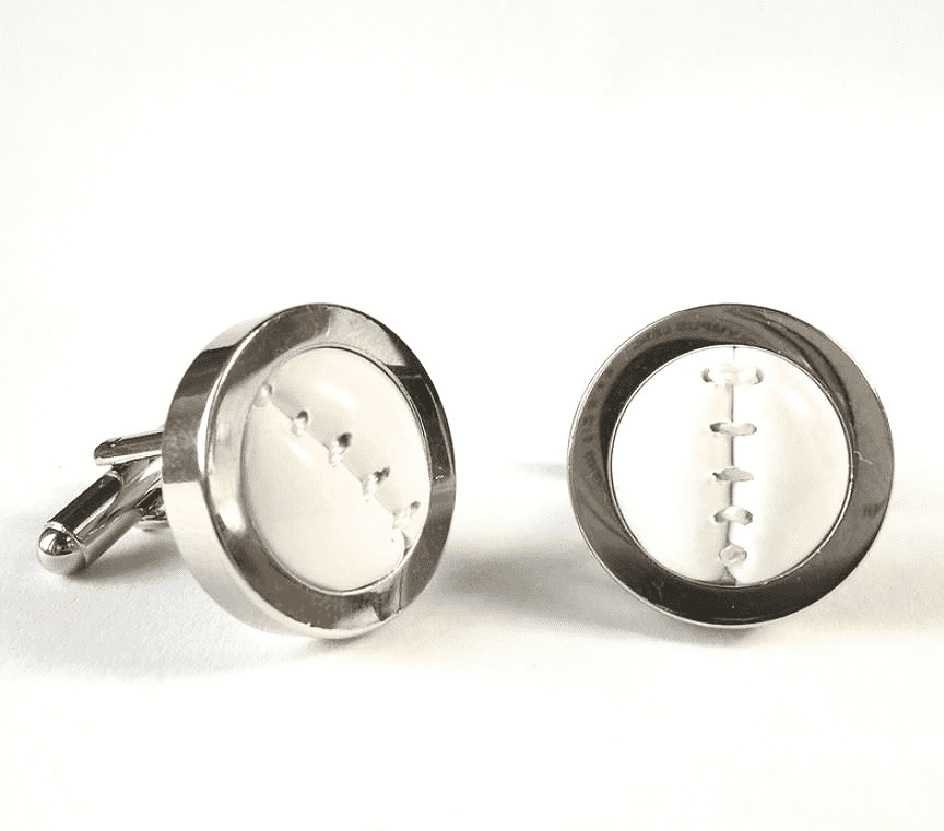 Personalised Football Leather Cufflinks