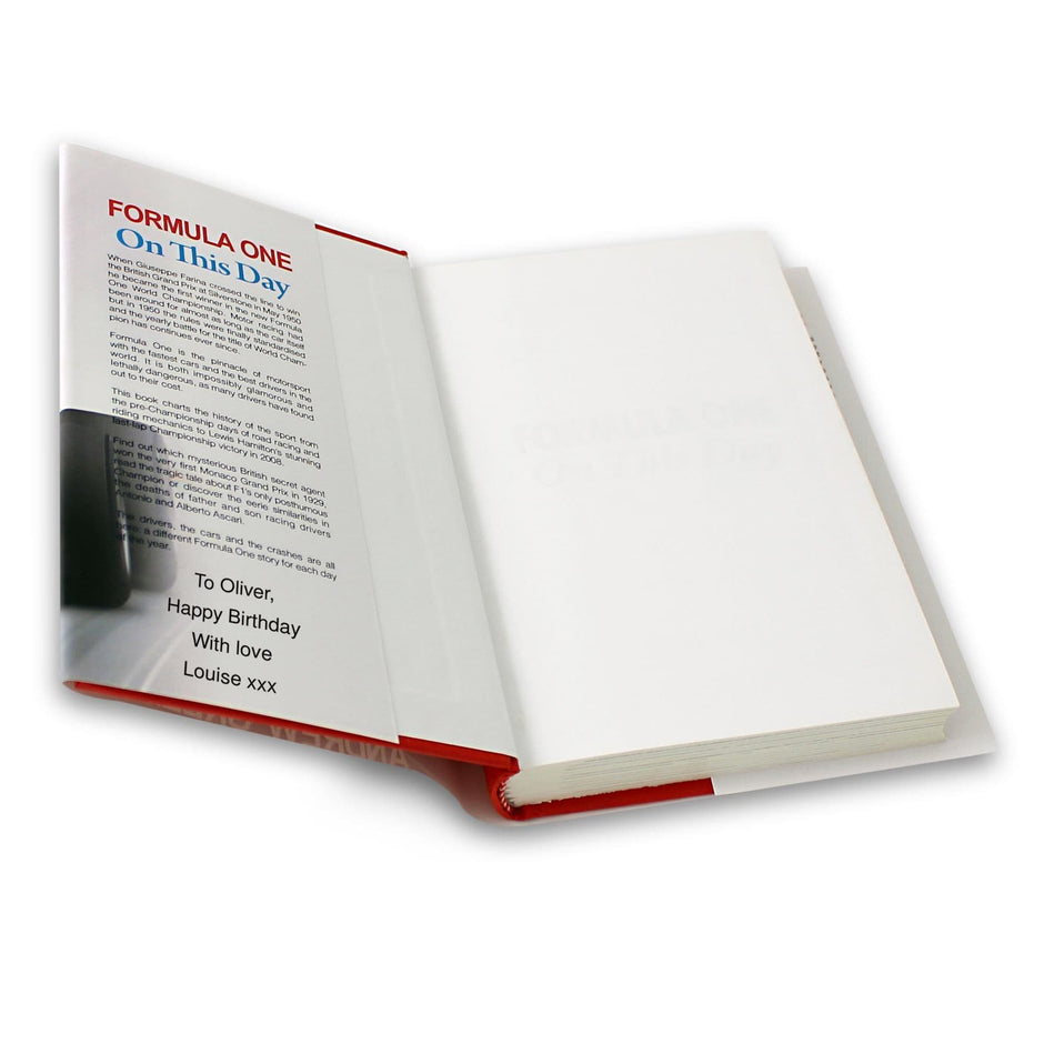 Personalised Formula 1 On This Day Book