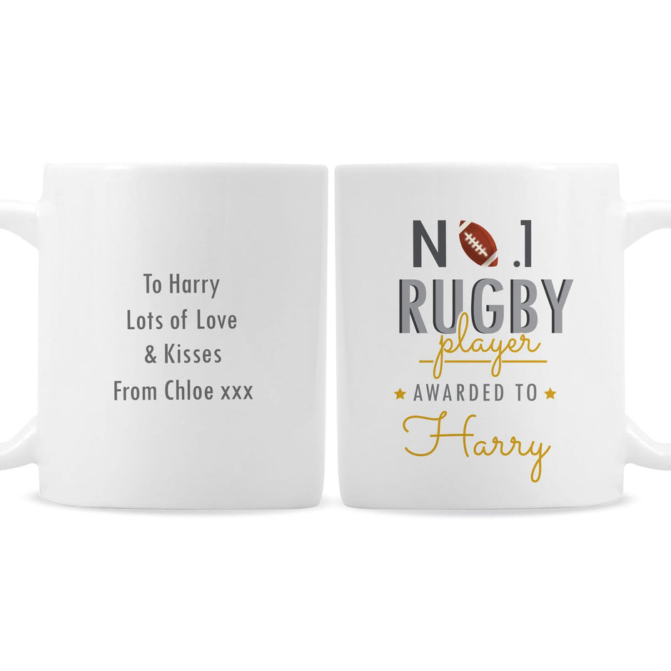 Personalised No1 Rugby Player Mug