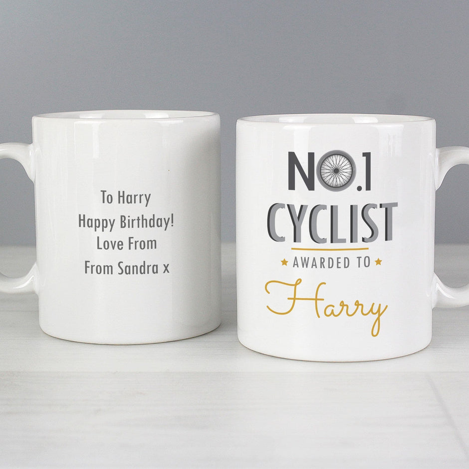 Personalised Number 1 Cyclist Mug