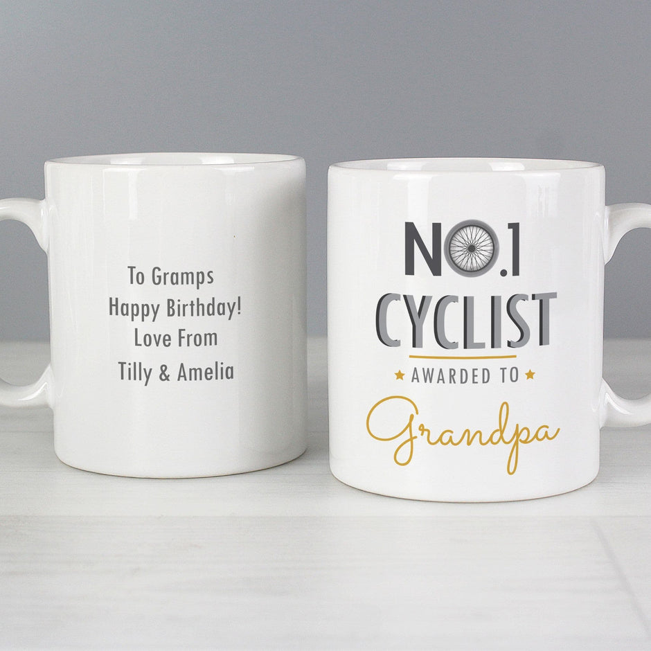Personalised Number 1 Cyclist Mug
