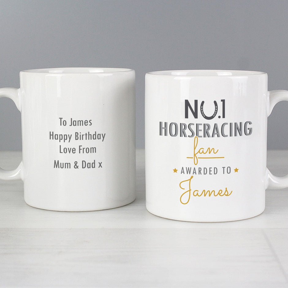 Personalised Number 1 Horseracing Fan Mug
