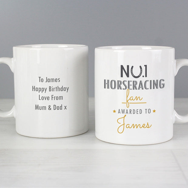 Personalised Number 1 Horseracing Fan Mug