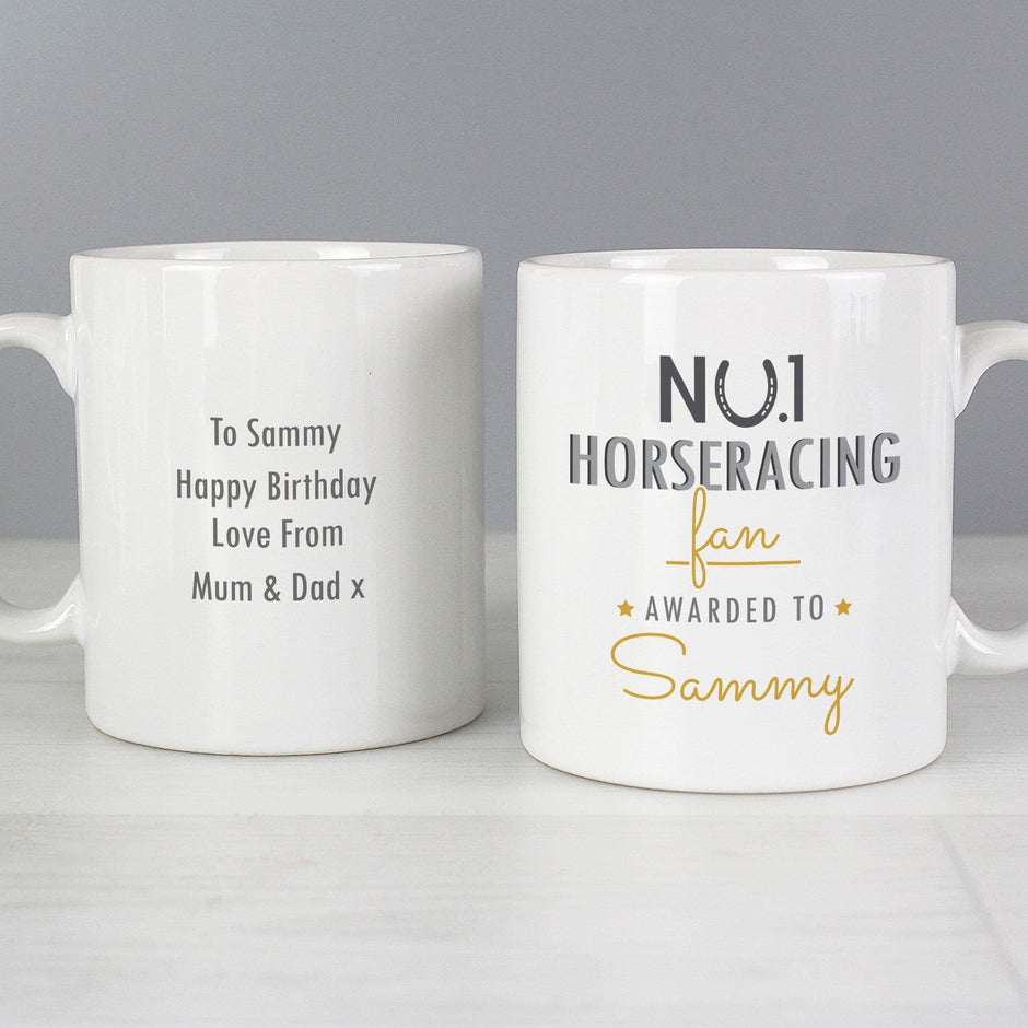 Personalised Number 1 Horseracing Fan Mug