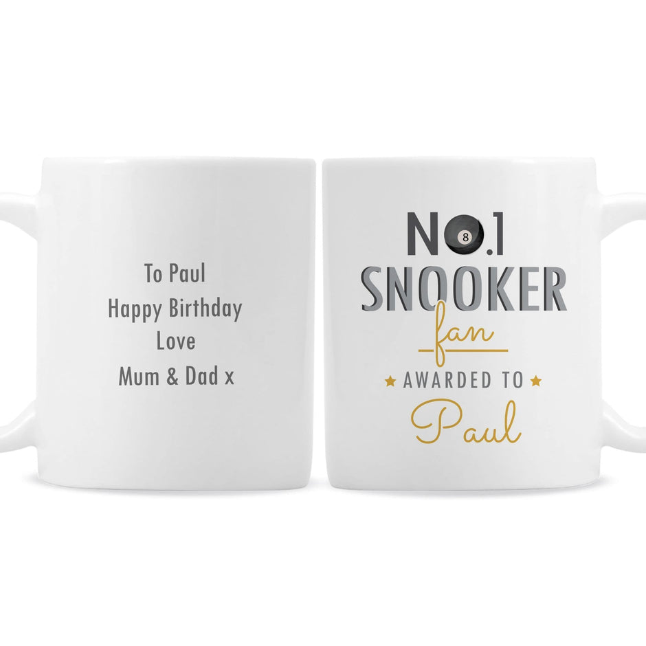 Personalised Number 1 Snooker Fan Mug
