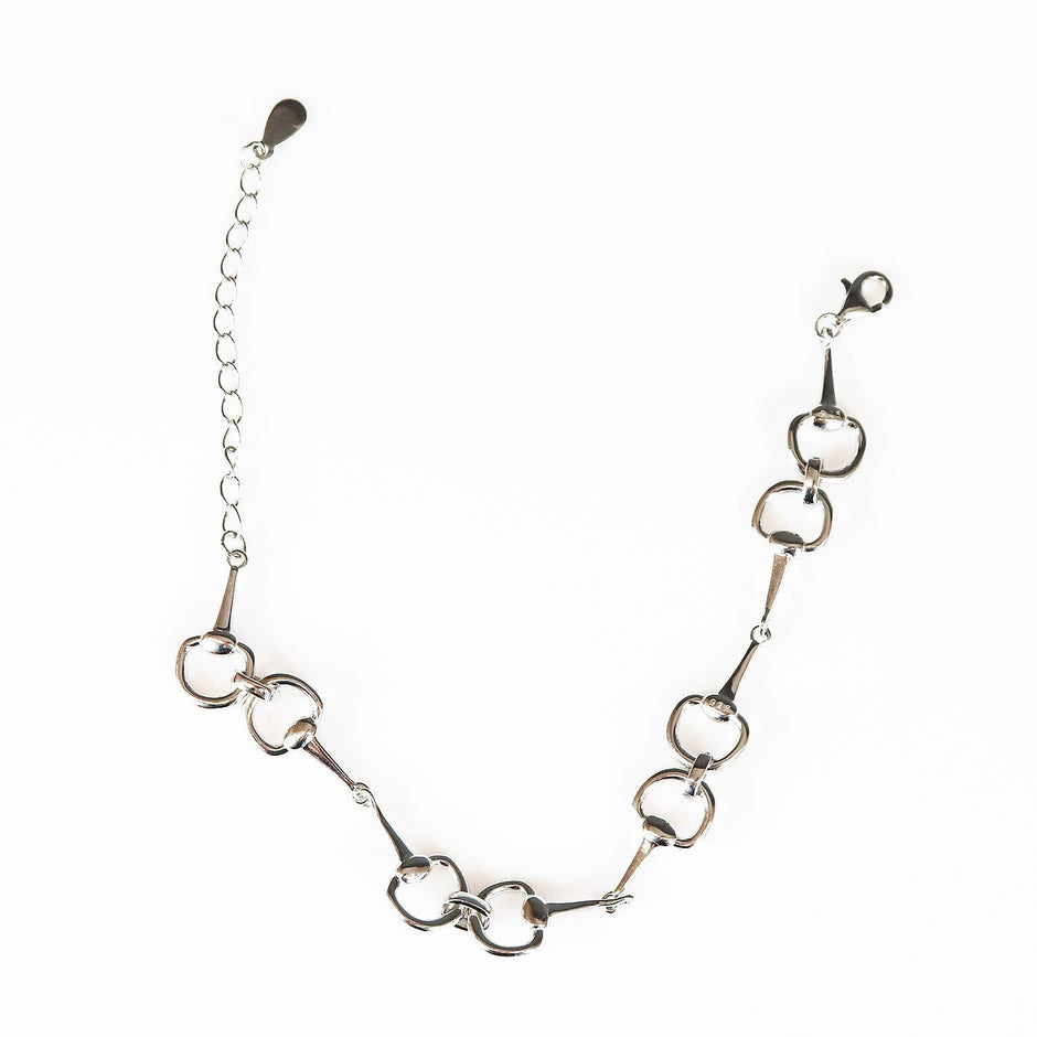 Petite Sterling Silver Snaffle Bit Bracelet