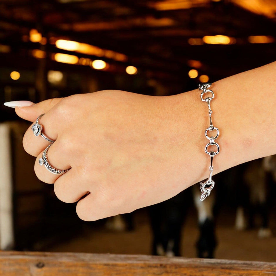 Petite Sterling Silver Snaffle Bit Bracelet