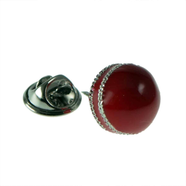 Red Cricket Ball Lapel/Tie Pin