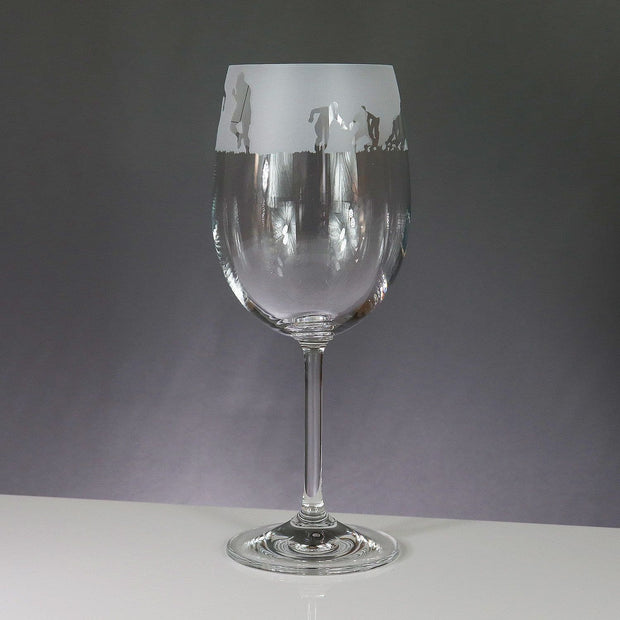 Rugby Themed Wine Glass