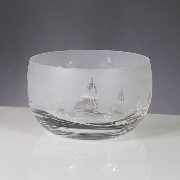 Sailing Themed Crystal Snack Bowl