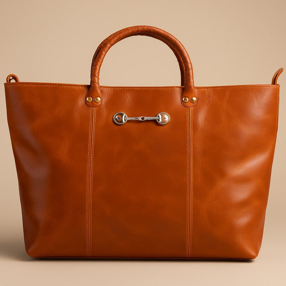 Equestrian Leather Tote Bag