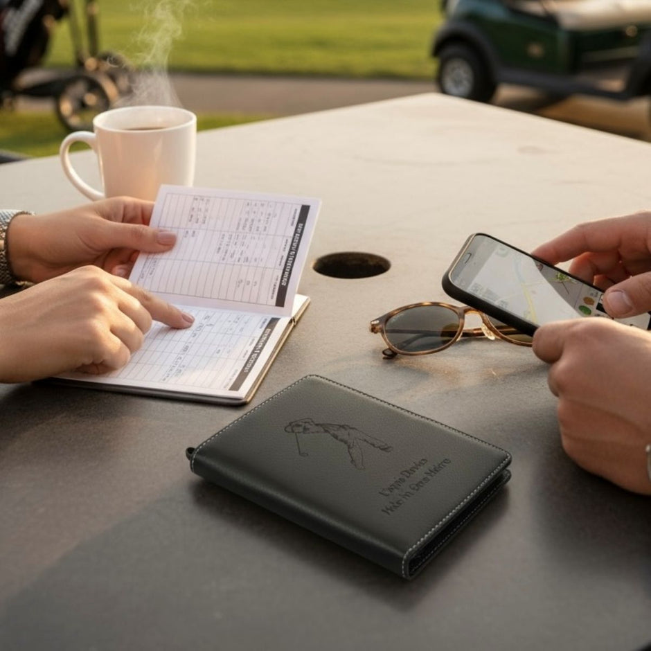 Personalised Leather Golf Scorecard: Handmade Luxury Golf Gift