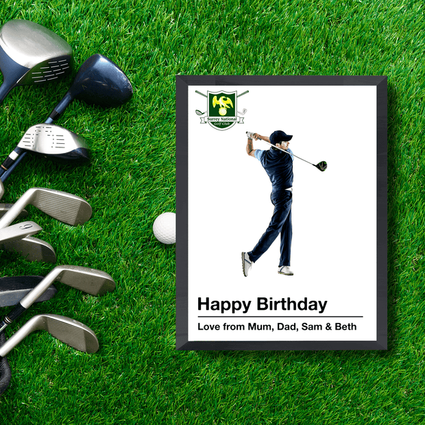 Personalised Male Golf Print