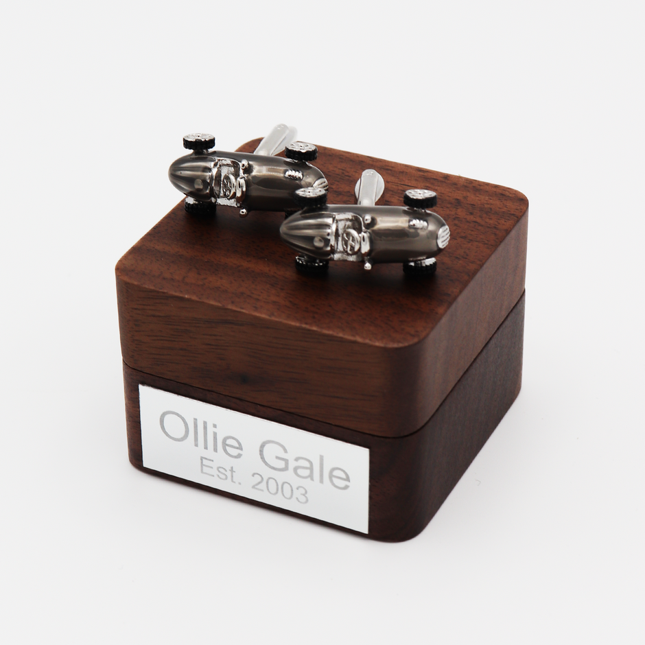 Personalised Retro F1 Motor Racing Cufflinks