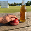 Personalised Half Cricket Ball Bottle Opener - Monogrammed Leather Cricket Gift