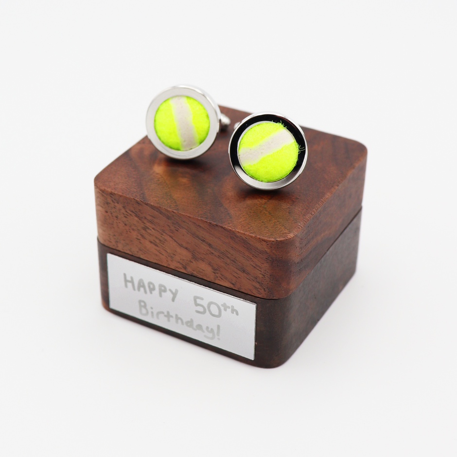Personalised Tennis Ball Cufflinks