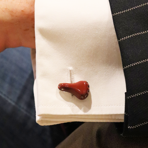 Personalised Bike Saddle Cufflinks