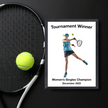 Personalised Female Tennis Print