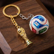 Personalised World Cup Football And Trophy Keychain