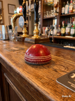 Personalised Half Cricket Ball Bottle Opener - Monogrammed Leather Cricket Gift