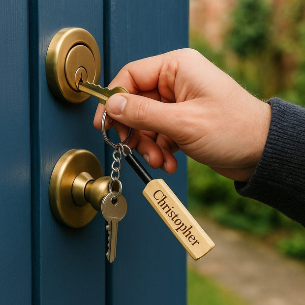 Personalised Mini Cricket Bat Keyring | Custom Engraved Cricket Gift