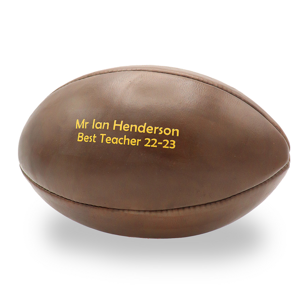 Personalised Vintage Leather Rugby Ball