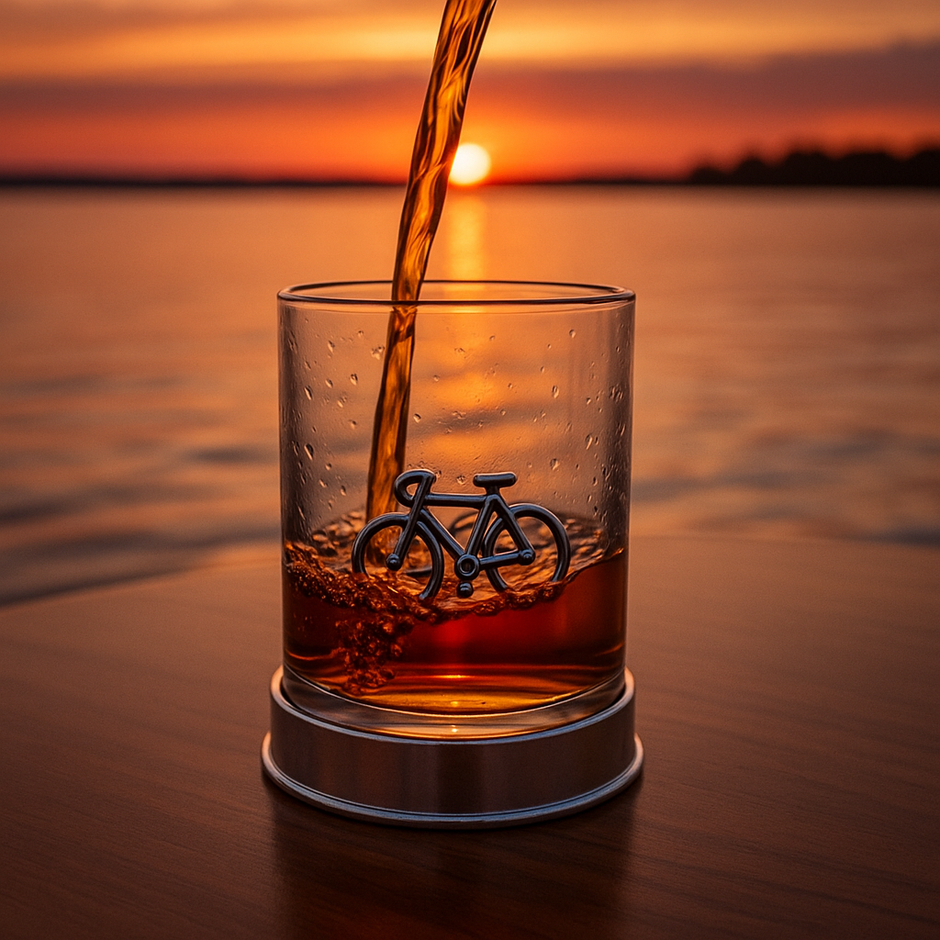 Personalised Cycling Whisky Glass | Unique Cyclist Gift