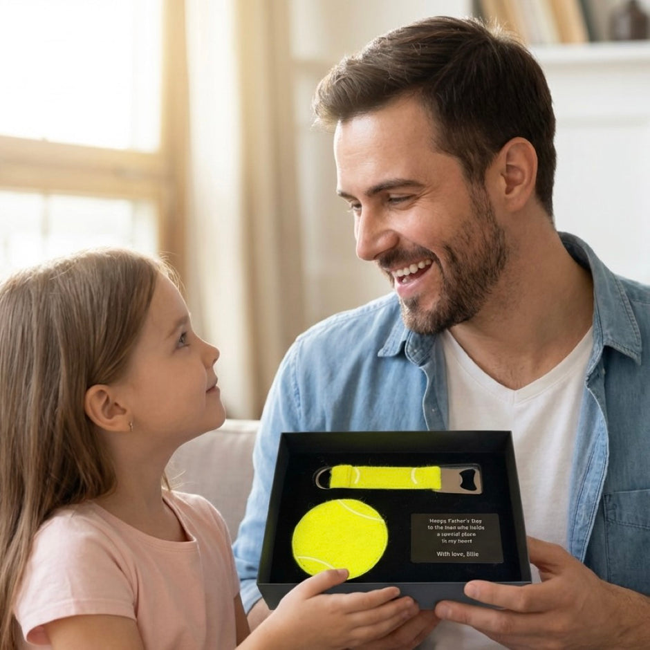 Personalised Tennis Gift Set for Men – Unique Tennis Gifts for Him, Father’s Day & Birthday Present