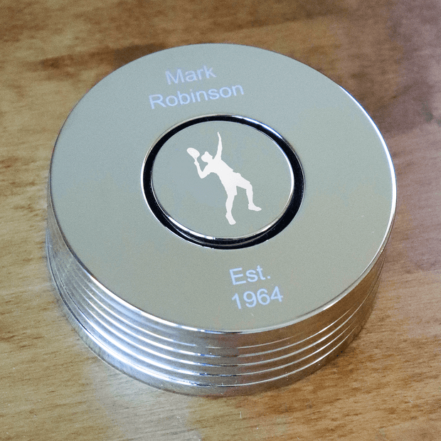 Personalised Tennis Polished Coaster Set