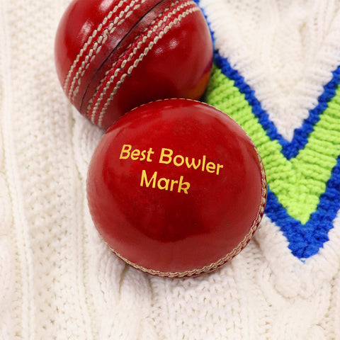 personalised cricket ball, custom vintage cricket ball