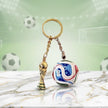 Personalised World Cup Football And Trophy Keychain