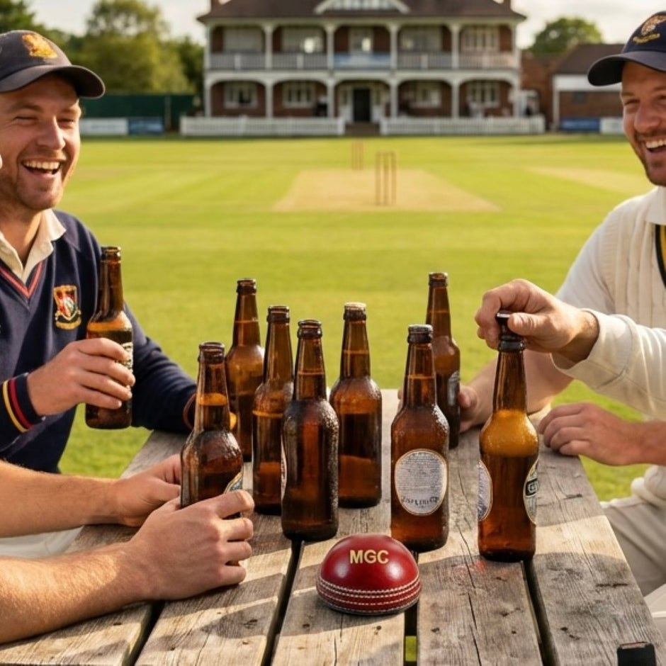 Personalised Half Cricket Ball Bottle Opener - Monogrammed Leather Cricket Gift