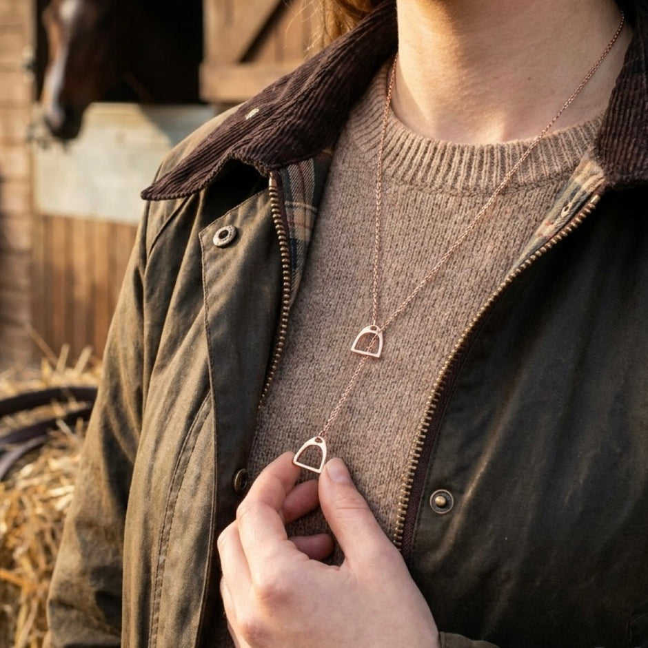 Personalised Gold, Silver or Rose Gold Silver Stirrup Necklace