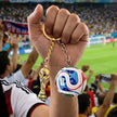 Personalised World Cup Football And Trophy Keychain